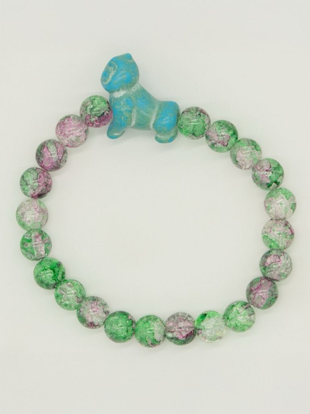 Simply Southern Teal and Green and Purple Gorilla Ape Tracker Bead Bracelet